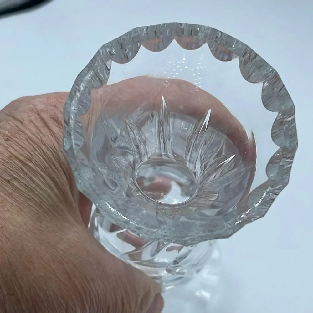 Violetta Polish hand cut 24% lead crystal bud vase.